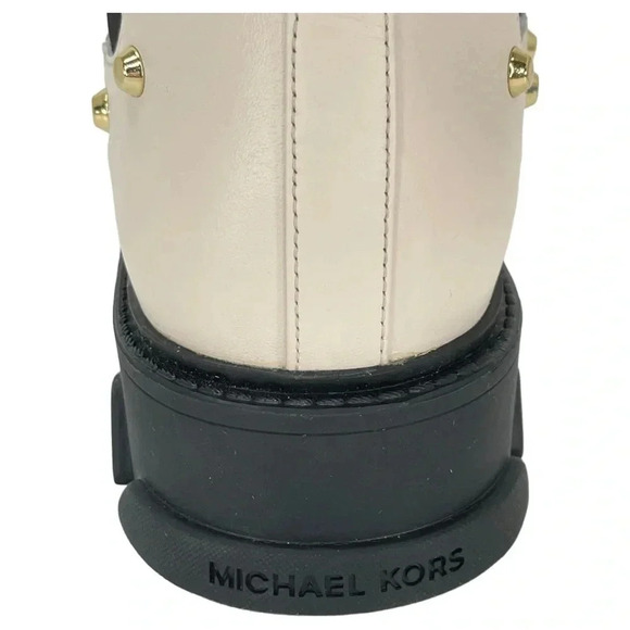 Michael Kors Ridley Cream Leather Studded Womens Ankle Boots Size 9.5M NWOB - Picture 6 of 15